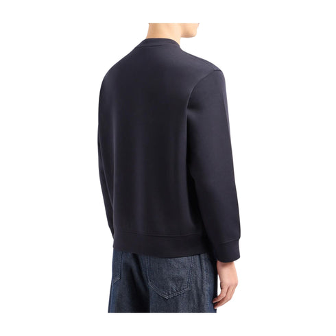 Felpa Uomo in cotone con scollatura girocollo e polsini elasticizzati